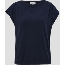 s.Oliver T-Shirt mit gerafften Ärmeln, Damen, blau, 34