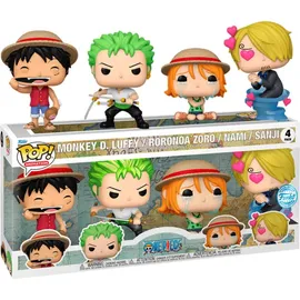 Funko POP! Vinyl Figur Animation One Piece 4er Pack Refresh Luffy Zoro Nami Sanji Special