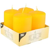 Papstar Stumpenkerze 5 x 8 cm 24 St. gelb