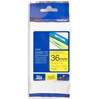 Brother Schriftband TZE661 36mm schwarz/gelb Packung mit 5 Stück