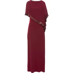 bonprix Jerseykleid mit Pailletten, rot, 48