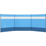 Outsunny Windschutz 440 x 140 cm Blau Polyester 2 St.