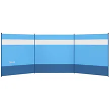 Outsunny Windschutz 440 x 140 cm Blau Polyester 2 St.