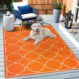 Sanat Teppich SANAT "Berlin", orange, B:60cm H:6mm L:110cm, Kunstfaser, Teppiche, Teppich, In -und Outdoor geeignet, robust und pflegeleicht