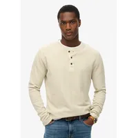Superdry »WAFFLE LONG SLEEVE HENLEY TOP«, beige