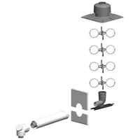 ATEC Schacht-Set PolyTwin DN 60/100-DN 80, PP-Abgassystem/PP, weiß
