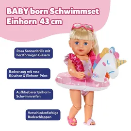 BABY BORN Puppenzubehör Schwimm-Set Einhorn rosa 839447