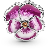 Pandora MOMENTS Charm "Pinkes Garten-Stiefmütterchen Blume" Silber 790777C01