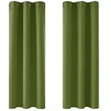 Deconovo Single Blackout Curtains Thermo-Verdunkelungsvorhänge für Schlafzimmer, Polyester, 140 x 260, 2