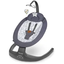 lionelo Ralf 2in1 Babywippe und Liegestuhl, Fernbedienung, 12 Melodien, zwei Schaukelrichtungen, 5 Schaukelgeschwindigkeiten, Sperrung, Rückenlehnenverstellung, Timer, leiser Betrieb
