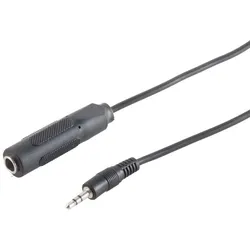 Adapter 3,5mm Stereo Klinkenstecker - 6,3mm Stereo Klinkenbuchse, schwarz, 0,20m