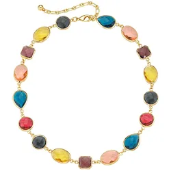 Collier LADY, lila (beere), Halsketten, Damen, Metall