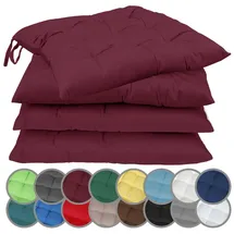 NatureMark Stuhlkissen 40 x 40 cm Bordeauxrot