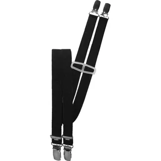 Harrys-Collection Schmale Hosenträger für Herren - 4 Stabile Clips - H-Form - Made in Germany - 18mm Breit - Elastisch & Längenverstellbar (120cm), Farben:schwarz - Einheitsgröße