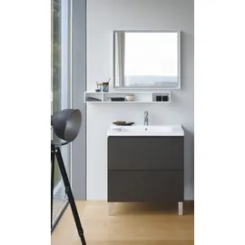 Duravit L-Cube Waschtischunterschrank 2 Schubkästen, Becken rechts, Graphit Matt