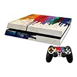 DOTBUY PS4 Skin Aufkleber Sticker Design Folie schützende Haut Schale für Sony Playstation 4 Konsole und 2 Dualshock Controller (Color Paint)