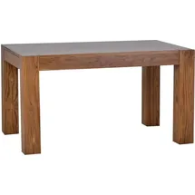 MiaMöbel Esstisch Mumba 160x90cm mit Kopfauszug Massivholz Teak