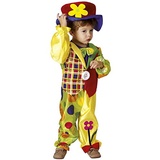 Boland 82256 - Kostüm für Kinder Clown, 4-teilig, Größe 110, buntes Faschingskostüm für Mädchen und Jungen, Clown Kostüm, Kostüm für Kinder