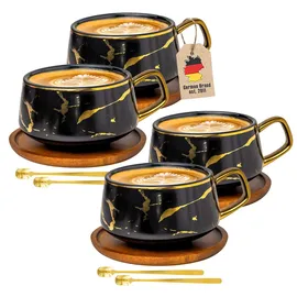 Intirilife Teetasse 0,2 l Schwarz 4 St.