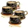 Intirilife Teetasse 0,2 l Schwarz 4 St.