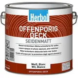 HERBOL Offenporig Deck Aqua 0.75 Liter WEISS Wetterschutzfarbe Holzschutz