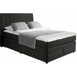 Boxspringbett »Marvin«, inklusive Bettkasten und Topper, in diversen Ausführungen, schwarz TLS 10, , 92084763-0 Kunstleder TLS