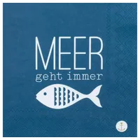 Räder Meer als Worte - Serviette Meer geht Immer