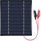 Decdeal Solarpanel Solarmodul Solarzelle Photovoltaik mit Krokodilklemmen 2.5W 5V