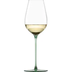 Champagnerglas EISCH GERMANY "INSPIRE SENSISPLUS", grün, H:24,2cm Ø:7,9cm, Kristallglas, Trinkgefäße, die Veredelung der Stiele erfolgt in Handarbeit, 400 ml, 2-teilig