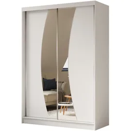 altdecor Schiebetürenschrank VOXI 150 x 216 x 61 cm Weiß