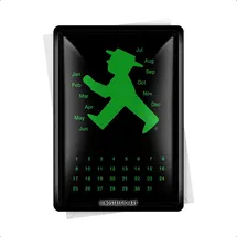 Nostalgic-Art Retro Blechpostkarte, 10 x 14 cm, Ampelmann grün – Souvenir & Geschenk-Idee, Original Lizenzprodukt (OLP), Postkarte aus Metall, Mini-Blechschild als Grußkarte