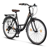 Chillaxx Cityrad Chillaxx Bike Strada Premium City Bike in 24, 26, 28 Zoll schwarz