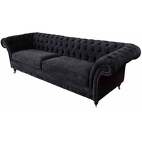 JVmoebel Chesterfield-Sofa, Sofa Elegant Chesterfield Dreisitzer Couch Wohnzimmer Sofas schwarz