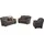 Cotta Couch Polyester 3-2-1 Garnitur Grau