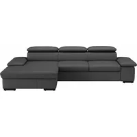 sit&more Ecksofa »Alcudia L-Form«, wahlweise mit Bettfunktion schwarz