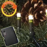 FHS International LED-Lichterkette Batterie 4 m warmweiß
