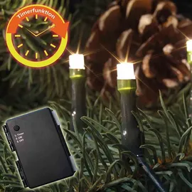 FHS International LED-Lichterkette Batterie 4 m warmweiß