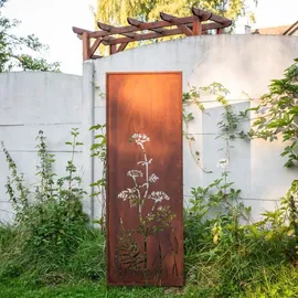 kapaga Sichtschutz Metall 160 x 50 cm Edelrost