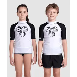 Rashguard Kinder Kurzärmlig Grafik - White-black - 152