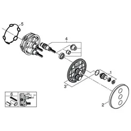Grohe Grohtherm SmartControl moon white, rund, UP-Ventil 3-fach
