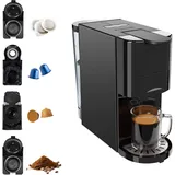 Princess Multi-Kapsel-Maschine, Edelstahl 4-in-1 249454 Automatisch & Schwarz