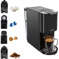 Princess Multi-Kapsel-Maschine, Edelstahl 4-in-1 249454 Automatisch & Schwarz