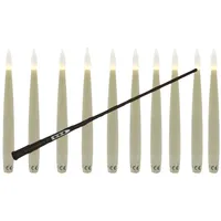FHS International F-H-S International LED Kerzen schwebend 10 Stück Zauberstab Fernbedienung 12,5cm Timer