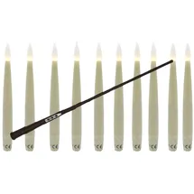 FHS International F-H-S International LED Kerzen schwebend 10 Stück Zauberstab Fernbedienung 12,5cm Timer