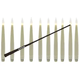 FHS International F-H-S International LED Kerzen schwebend 10 Stück Zauberstab Fernbedienung 12,5cm Timer