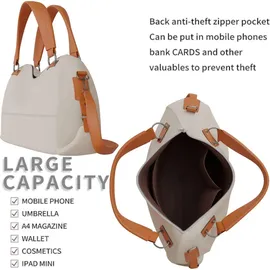 KMISSO 30669 Shopper Veganes Leder Beige/Brown