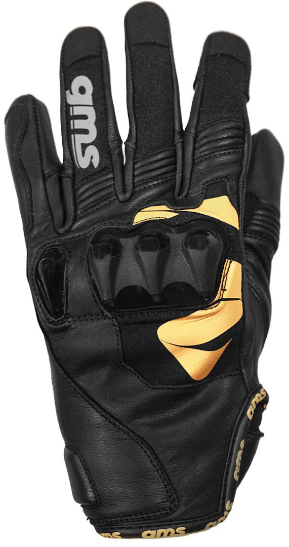 GMS Curve Motorfiets handschoenen, zwart-geel, XL