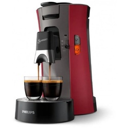 Philips Senseo Kapsel-/Kaffeepadmaschine CSA240/90 – Kaffeepadmaschine – dunkelrot rot