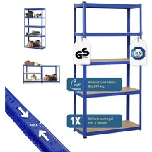 Grafner Lagerregal 5 Etagen Stahl/MDF 180x90x40 cm blau