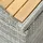 vidaXL Gartenbank mit Stauraum 120 cm Poly Rattan Grau
